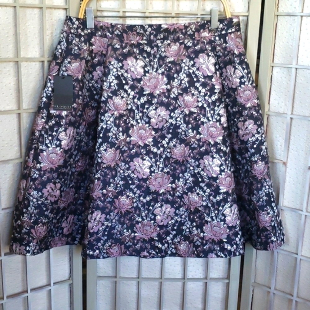 Eloquii new purple and navy blue princess mini skirt size  14